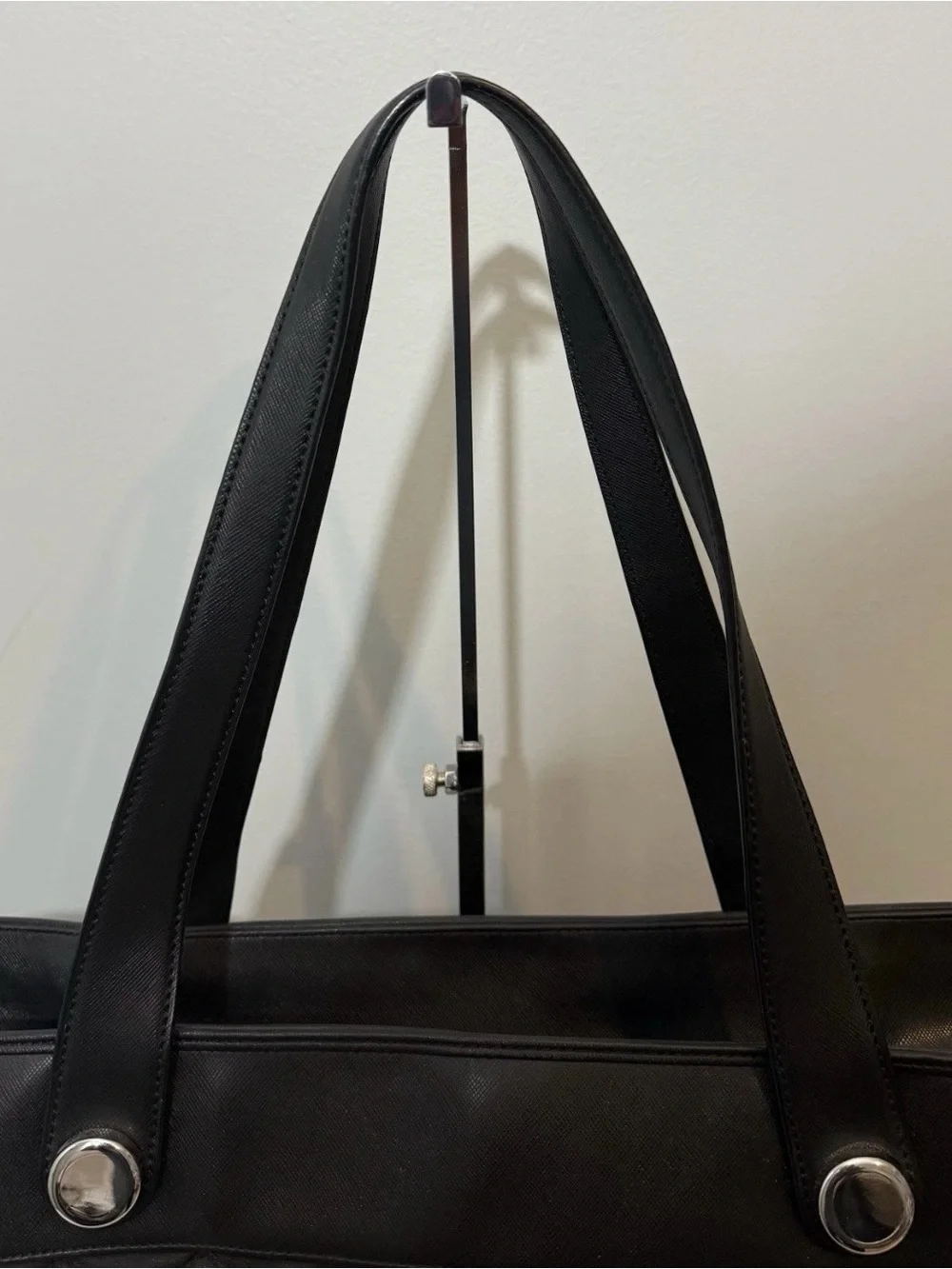 Kimono London Black Quilted Tote Purse Laptop Bag